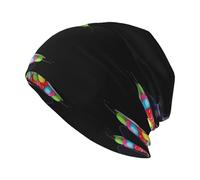 YYHHAOFA Candy Under The Witch Hat Printed Adult Knitted Hat Casual Bean Cap, Elastic Brimless Hat, Unisex Black