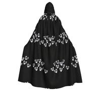 YYHHAOFA Cape à capuche pour adulte avec nœud papillon et motif cœur en cristal, sans fermeture éclair