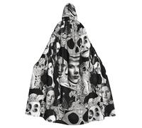 YYHHAOFA Cape à capuche pour adulte Motif humain foncé Super Large avec nœud papillon