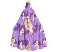 YYHHAOFA Cape à capuche pour adulte motif lapin farfelu pour homme et femme