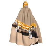 YYHHAOFA Cape à capuche pour adulte Motif léopard Gecko Sable Super Large Cape à capuche avec nœud papillon