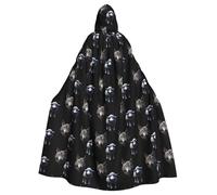 YYHHAOFA Cape à capuche pour adulte motif loup et petit mouton pour homme et femme