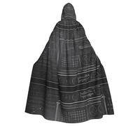 YYHHAOFA Cape à capuche pour adulte Motif mathématiques Tableau noir pour homme et femme