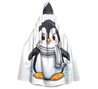 YYHHAOFA Cape à capuche pour adulte Motif pingouin mignon Super Large avec nœud papillon