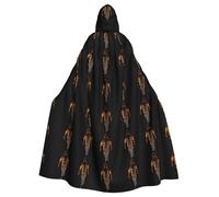 YYHHAOFA Cape à capuche pour homme et femme Motif flamme marchante Halloween