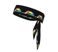 YYHHAOFA Capybara - Foulard de sport imprimé « Sise on the Rainbow Bridge » - Absorbe la transpiration et respirant - Bandeau de mouvement - Double face