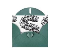 YYHHAOFA Carte de vœux avec image de font-lette de football vert foncé 10,2 x 15,2 cm pour Noël, anniversaire d'enfant, Saint-Valentin, anniversaire de mariage et invitations à une fête