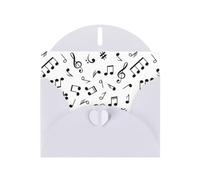 YYHHAOFA Carte de vœux blanche à thème musical pour Noël, anniversaire d'enfant, Saint-Valentin, anniversaire de mariage et invitations de fête 10,2 x 15,2 cm