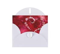YYHHAOFA Carte de vœux blanche avec image de cœur romantique 10,2 x 15,2 cm pour Noël, anniversaire d'enfant, Saint-Valentin, anniversaire de mariage et invitations de fête