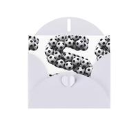 YYHHAOFA Carte de vœux blanche avec image de football 10,2 x 15,2 cm pour Noël, anniversaire d'enfant, Saint-Valentin, anniversaire de mariage et invitations à une fête