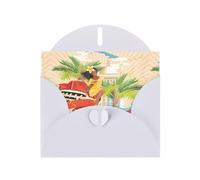 YYHHAOFA Carte de vœux blanche avec image de l'île de Cuba 10,2 x 15,2 cm pour Noël, anniversaire d'enfant, Saint-Valentin, anniversaire de mariage et invitations de fête