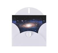 YYHHAOFA Carte de vœux blanche avec image de l'univers du ciel étoilé 10,2 x 15,2 cm pour Noël, anniversaire d'enfant, Saint-Valentin, anniversaire de mariage et invitations de fête