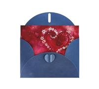 YYHHAOFA Carte de vœux bleue avec image de cœur romantique de 10,2 x 15,2 cm pour Noël, anniversaire d'enfant, Saint-Valentin, anniversaire de mariage et invitations de fête