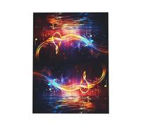 YYHHAOFA Carte de vœux bleue - Belle image de note de musique pour Noël, anniversaire d'enfant, Saint-Valentin et invitation à une fête