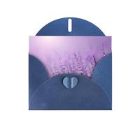 YYHHAOFA Carte de vœux bleue romantique violet lavande 10,2 x 15,2 cm pour Noël, anniversaire d'enfant, Saint-Valentin, anniversaire de mariage et invitations de fête
