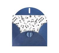 YYHHAOFA Carte de vœux bleue sur le thème musical pour Noël, anniversaire d'enfant, Saint-Valentin, anniversaire de mariage et invitations de fête 10,2 x 15,2 cm