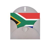 YYHHAOFA Carte de vœux grise avec drapeau de l'Afrique du Sud - 10,2 x 15,2 cm - Pour Noël, anniversaire d'enfant, Saint-Valentin, anniversaire de mariage et invitations de fête