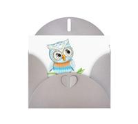 YYHHAOFA Carte de vœux grise avec image de chouette mignonne de 10,2 x 15,2 cm pour Noël, anniversaire d'enfant, Saint-Valentin, anniversaire de mariage et invitations de fête
