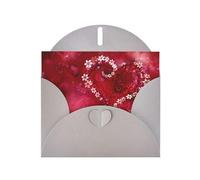 YYHHAOFA Carte de vœux grise avec image de cœur romantique de 10,2 x 15,2 cm pour Noël, anniversaire d'enfant, Saint-Valentin, anniversaire de mariage et invitations de fête