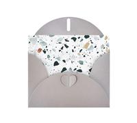 YYHHAOFA Carte de vœux grise avec motif marbré terrazzo pastel 10,2 x 15,2 cm pour Noël, anniversaire d'enfant, Saint-Valentin, anniversaire de mariage et invitations de fête