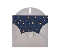 YYHHAOFA Carte de vœux grise bleu marine ciel et étoiles pour Noël, anniversaire d'enfant, Saint-Valentin et invitation à une fête
