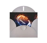 YYHHAOFA Carte de vœux grise galaxie spatiale football américain 10,2 x 15,2 cm pour Noël, anniversaire d'enfant, Saint-Valentin, anniversaire de mariage et invitations à une fête