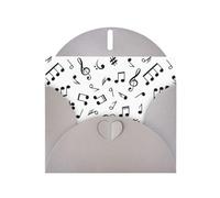 YYHHAOFA Carte de vœux grise sur le thème musical pour Noël, anniversaire d'enfant, Saint-Valentin, anniversaire de mariage et invitations de fête 10,2 x 15,2 cm