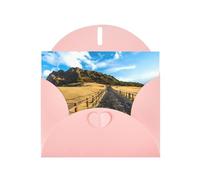 YYHHAOFA Carte de vœux rose avec image de l'île de Jeju Corée 10,2 x 15,2 cm pour Noël, anniversaire d'enfant, Saint-Valentin, anniversaire de mariage et invitations à une fête