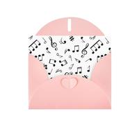 YYHHAOFA Carte de vœux rose sur le thème musical pour Noël, anniversaire d'enfant, Saint-Valentin, anniversaire de mariage et invitations de fête 10,2 x 15,2 cm