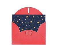 YYHHAOFA Carte de vœux rouge bleu marine ciel et étoiles pour Noël, anniversaire d'enfant, Saint-Valentin et invitation à une fête