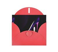 YYHHAOFA Carte de vœux rouge élégante violette à talons hauts pour Noël, anniversaire d'enfant, Saint-Valentin, anniversaire de mariage et invitations de fête 10,2 x 15,2 cm