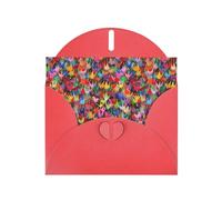 YYHHAOFA Carte de vœux rouge en papier origami avec grues en papier pour Noël, anniversaire d'enfant, Saint-Valentin, anniversaire de mariage et invitations de fête 10,2 x 15,2 cm