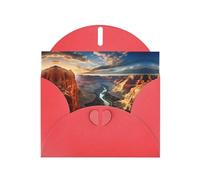 YYHHAOFA Carte de vœux rouge Grand Canyon, photo de l'Arizona pour Noël, anniversaire d'enfant, Saint-Valentin et invitation à une fête