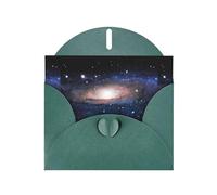 YYHHAOFA Carte de vœux vert foncé avec image de l'univers du ciel étoilé - 10,2 x 15,2 cm - Pour Noël, anniversaire d'enfant, Saint-Valentin, anniversaire de mariage et invitations de fête