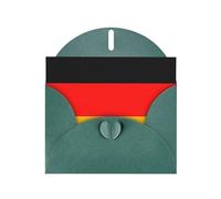 YYHHAOFA Carte de vœux vert foncé avec image du drapeau allemand 10,2 x 15,2 cm pour Noël, anniversaire d'enfant, Saint-Valentin, anniversaire de mariage et invitations de fête