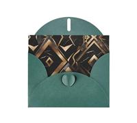 YYHHAOFA Carte de vœux vert foncé avec motif pierre noire et dorée pour Noël, anniversaire d'enfant, Saint-Valentin et invitation à une fête