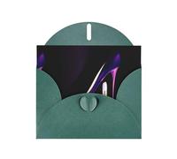 YYHHAOFA Carte de vœux vert foncé élégante avec image de talons hauts violets de 10,2 x 15,2 cm pour Noël, anniversaire d'enfant, Saint-Valentin, anniversaire de mariage et invitations à une fête