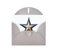 YYHHAOFA Cartes de vœux en papier nacré gris 10,2 x 15,2 cm Motif étoile à cinq branches pour Noël, anniversaire, anniversaire de mariage et invitations de fête