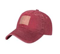 YYHHAOFA Casquette de baseball en denim délavé noir avec sangle réglable, motif Hai Tianxia, classique en coton pour homme et femme, Rouge, Taille unique