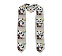 YYHHAOFA Châle de remise de diplôme aplati avec image panda rouge dessin animé - Étole en satin pour cérémonie de remise de diplôme, cadeau pour fils, filles, amis et sœurs, coin pointu, Taille unique