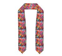 YYHHAOFA Châle en ruban aplati avec inscription « A centred flowers bloom together » - Étole en satin pour cérémonie de remise de diplôme, cadeau pour fils, filles, amis et sœurs, Aplati, Taille