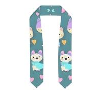 YYHHAOFA Châle ruban aplati pour remise de diplôme - Joli petit renard - Étole en satin pour cérémonie de remise de diplôme, cadeau pour fils, filles, amis et sœurs, Aplati, Taille unique