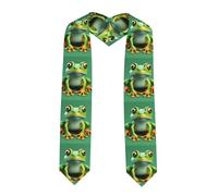 YYHHAOFA Châle ruban aplati pour remise de diplôme - Jolie grenouille - Étole en satin pour cérémonie de remise de diplôme, cadeau pour fils, filles, amis et sœurs, coin pointu, Taille unique