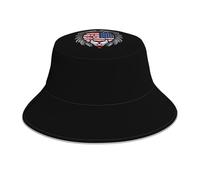YYHHAOFA Chapeau bob réfléchissant avec image de lion imprimé drapeau national pour homme et femme, décontracté, noir