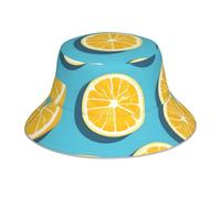 YYHHAOFA Chapeau bob réfléchissant avec imprimé de coins de citron, léger, respirant, pliable pour homme et femme