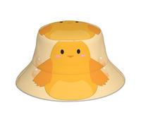 YYHHAOFA Chapeau bob réfléchissant avec imprimé poussin de dessin animé, léger, respirant, pliable pour homme et femme, noir