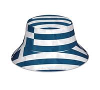 YYHHAOFA Chapeau cloche réfléchissant avec imprimé drapeau grec léger, respirant, pliable pour homme et femme, noir