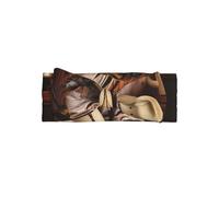 YYHHAOFA Chapeau de cowboy noir bottes western imprimé bébé noeud jeté - doux et extensible nylon-spandex bandeau pour nouveau-nés 0-6 mois - Cadeau de douche idéal