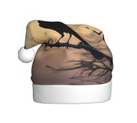YYHHAOFA Chapeau de Noël à motif corbeau noir pour adulte, ce qui en fait un cadeau amusant et durable pour homme et femme