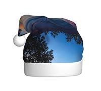 YYHHAOFA Chapeau de Noël à motif coucher de soleil sur la plage pour adulte, ce qui en fait un cadeau amusant et durable pour homme et femme